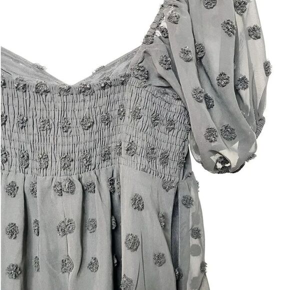 Belongsci Dotted Sweetheart Neckline Mini Dress Black Size Small - Picture 4 of 7